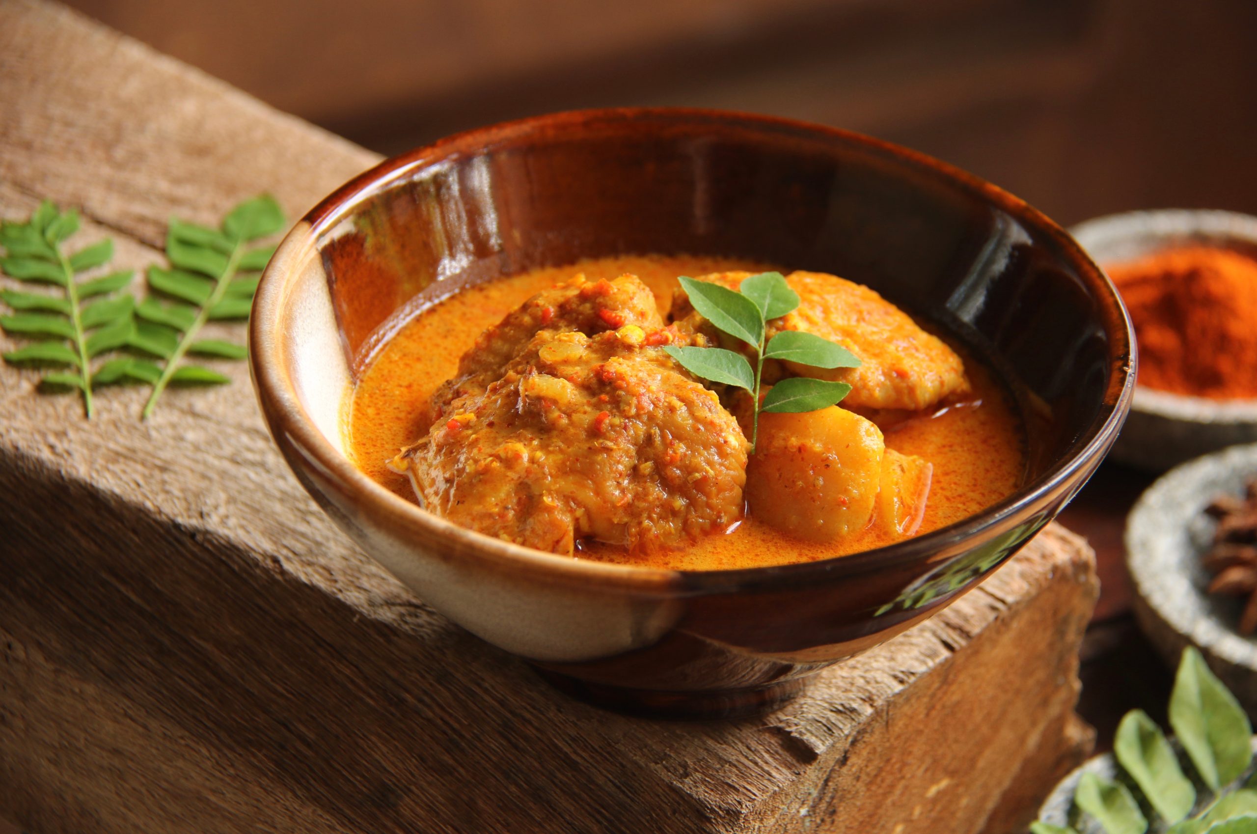 traditional chicken curry with potato