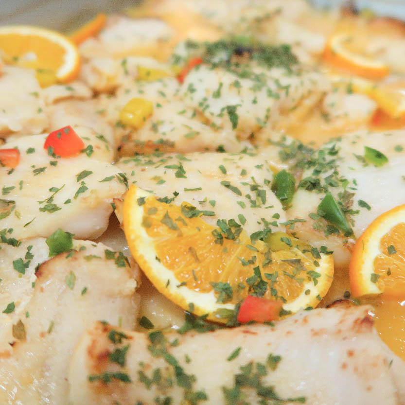 Grilled Fish with Lemon Butter Sauce