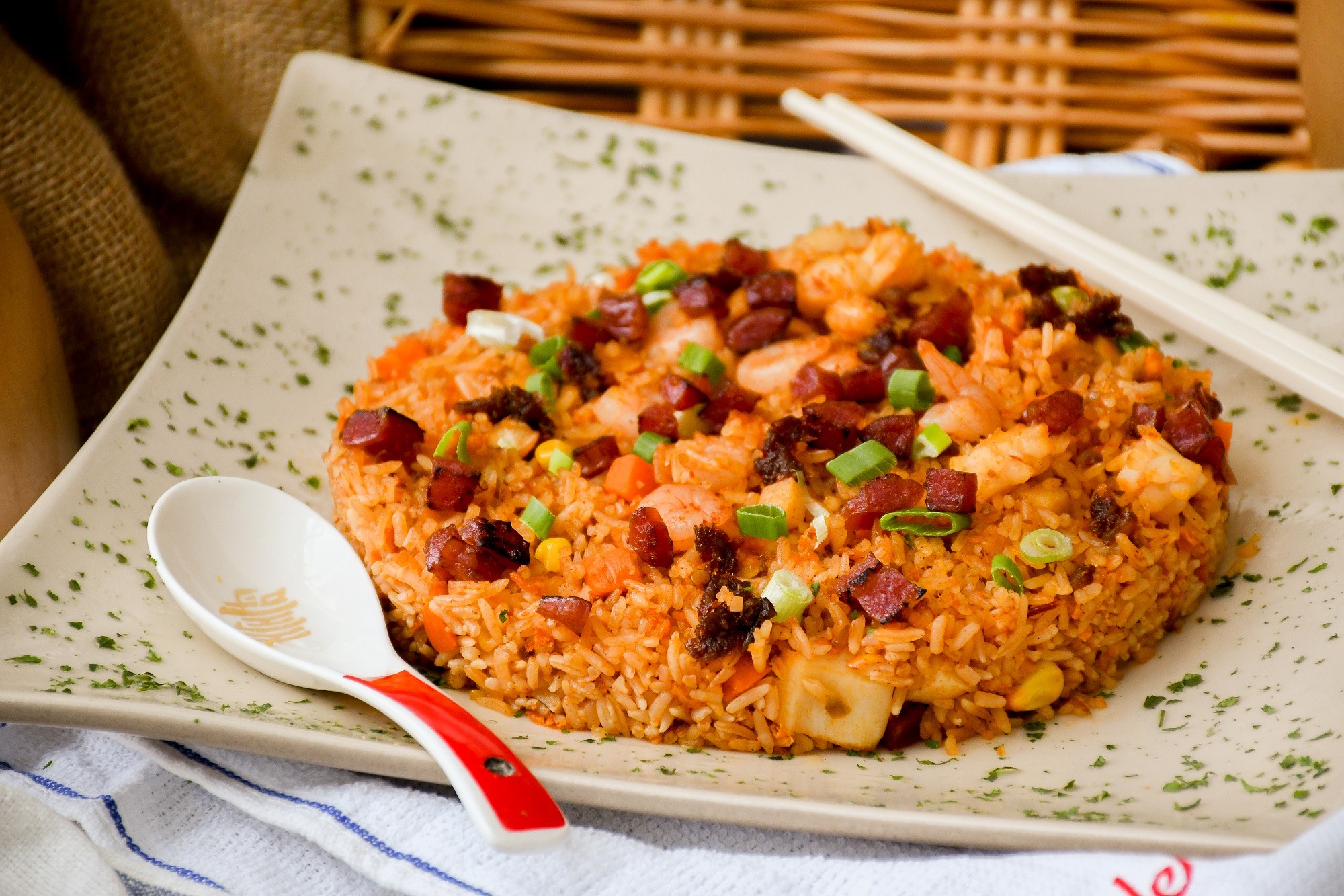 Hae Bee Hiam Fried Rice with Chicken Dendeng
