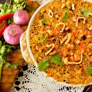 chicken rendang dum driyani goreng