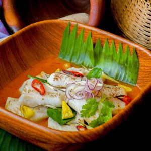 steamed assam fish with nanas