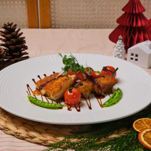 Oriental Grilled Boneless Chicken Leg with Cranberry Panggang Sauce