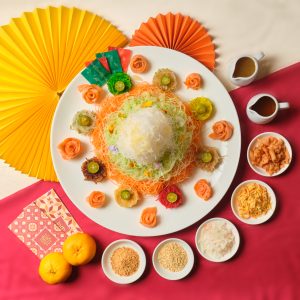 Flourishing Osmanthus-Plum Sauce Yu Sheng with Smoked Salmon