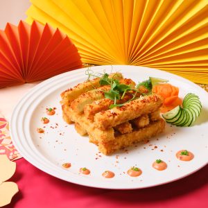 Korean-Style Amook Fish Finger with Red Dragon Fruit Aioli