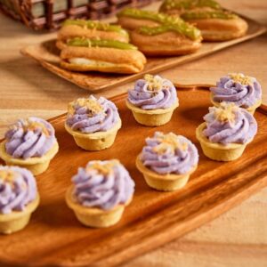 Mini Taro Tart with Chicken Floss