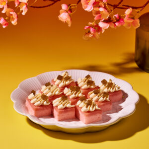 Pink Guava Sponge Cake with Sour Plum Gelée 12pax