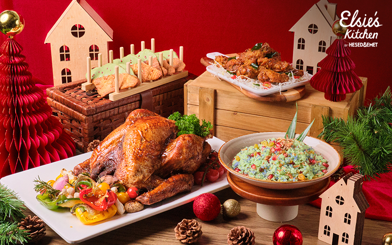 Image of Food Items with christmas design