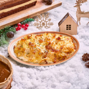Daikon Au Gratin with Chicken Dendeng Bits