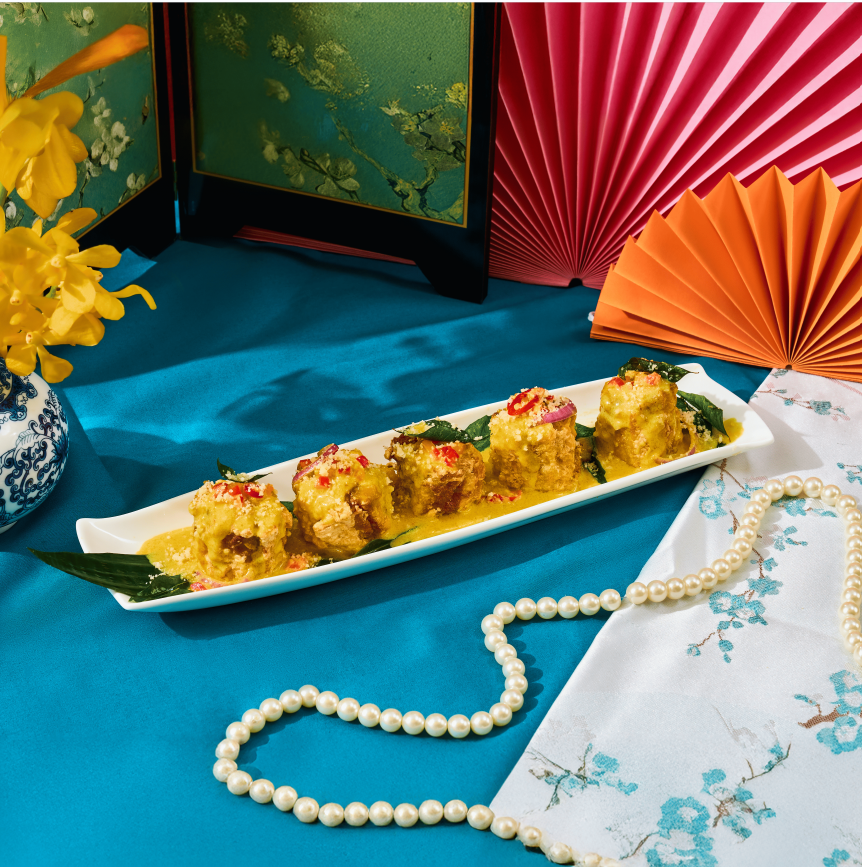 Curry-Spice Cheesy Crispy Siew Mai